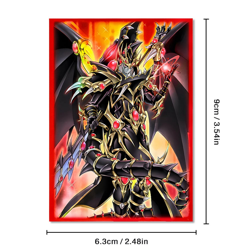 50PCS 63*90mm Flashing Anime Japanese Size Card Sleeves Anti-rasgo e Anti-desgaste Protetores de Cartas Compatíveis com Cartas YGO