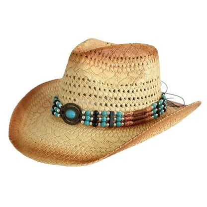 31BB Woven Straw Hat Beach Sun Hat Hollows Out Sunhat Stylish Wide Border Hat for Sun Resistances