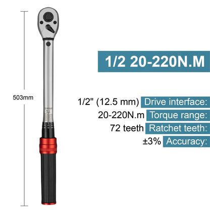 Kit de Chave de Torque Ajustável Multi-Drive 1/4"3/8"1/2"1–3000 N·m Conjunto de Ferramentas de Catraca Profissional de Alta Precisão com Pré-ajuste por Clique