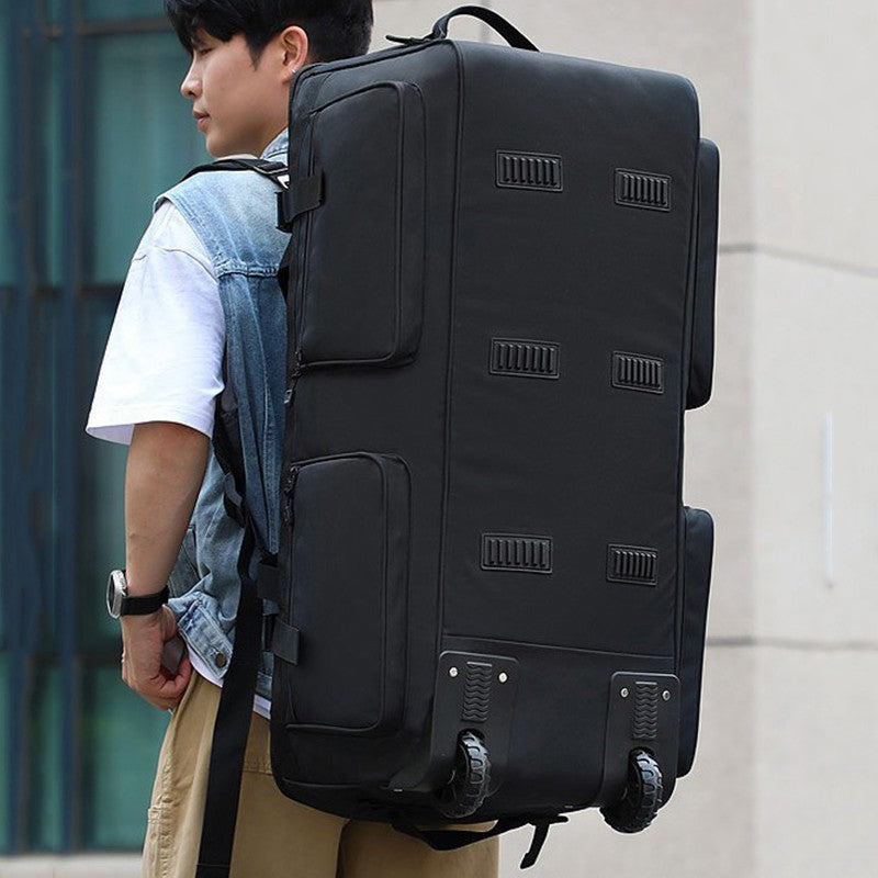 Bolsa de bagagem externa KLQDZMS, bolsa organizadora de roupas de capacidade superdimensionada, mochila de viagem masculina de tecido Oxford, mochila de remessa