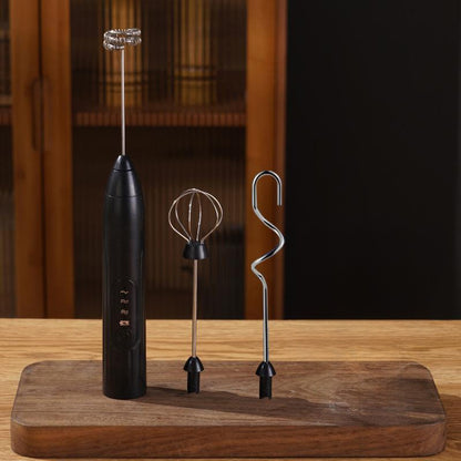 Batedor de Ovos Elétrico Recarregável USB 2 em 1 Multifuncional, Misturador de Massa, Espumador de Leite, Utensílios de Cozinha, Ferramentas para Café, Jantar