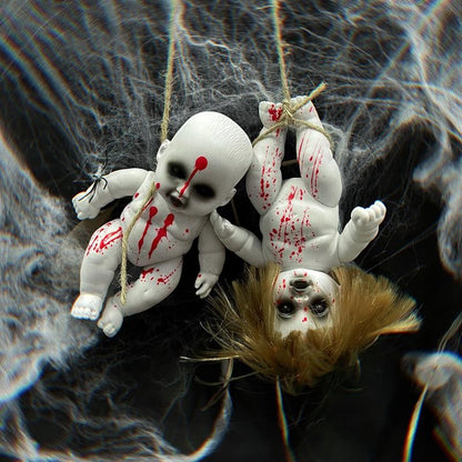 Halloween Hanging Baby Ghost Dolls Spooky Tricky Toys Ornament Horror Atmosphere Bar Courtyard Prop Happy Halloween Party Decor