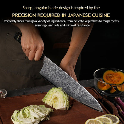 Professional 67-layer Damascus Japanese Kitchen Nakiri Gyuto Chef bread boning Knife Set Home kitchen tool with Carbon Fiber HD