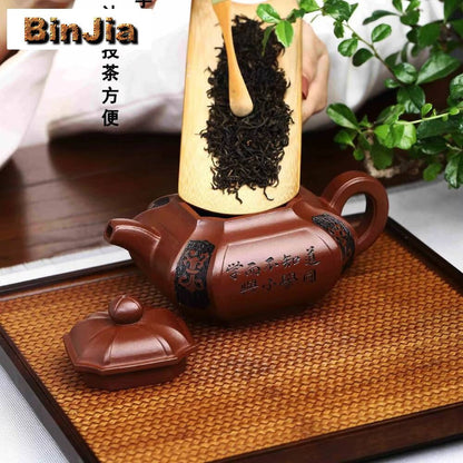Bule de Chá de Argila Roxa Yixing de 360ml Famoso Bule Feito à Mão Antigo e Deteriorado Bule de Lama Dicaoqing Conjunto Chinês Zisha Coleção Presente