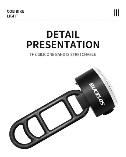 BUCKLOS COB Bike Taillights Headlight USB Rechargeable Bicycle Safety Warning Light MTB LED Front Rear Lantern Cycling Lamp Set