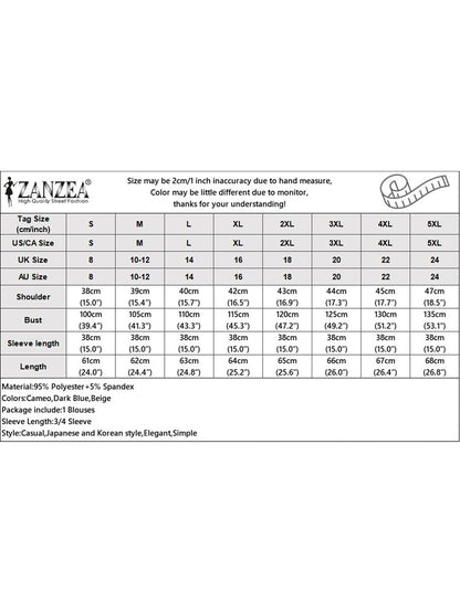 ZANZEA Women Elegant Party Blouse Chic Mesh Ruffle 3/4 Sleeve Tops 2025 Autumn Designer Stand Collar Shirts Korean Loose Tunics