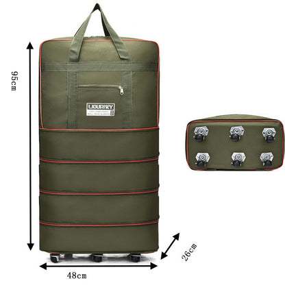 Folding travel bag, luggage compartment,swivel wheel storage box,large capacity telescopic luggage bag,overnight bag