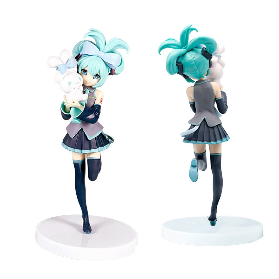 Animação Anime Linda Garota Hatsune Miku Artesanal Diabo Hatsune Miku Orelha de Gato Hatsune Miku Fofa Artesanal Modelo de PVC Decorações
