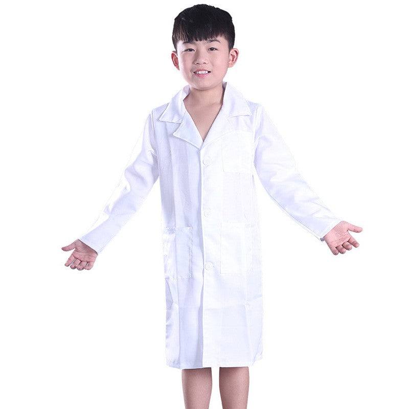 Science Lab Student White Coat Halloween Carnival Party Doctor Cosplay Costume Suitable For Height 100-170cm