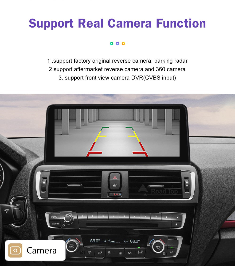 Tela de toque multimídia 1920*720 para BMW Série 1/2/3/4 F20/F21/F22/F30/F31/F33/F34/F36, sistema Android Auto NBT com Carplay sem fio