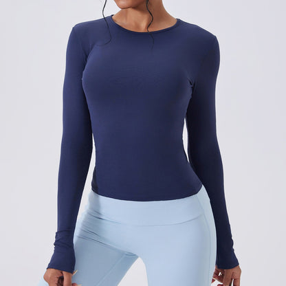 Women Long Sleeve Workout Top Gym Casual Outdoor Top Workout Dry Fit Breathable High Elastic Sports Top Sports Long Sleeved