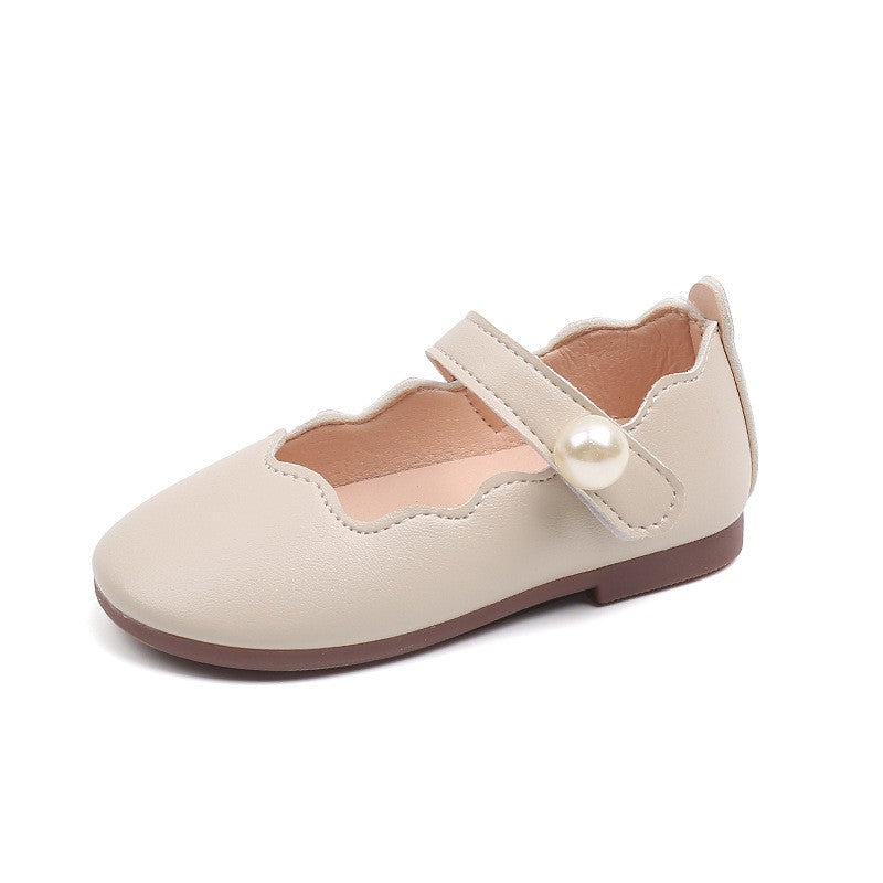 Girls Black Leather Shoes for Wedding Party Back To School Flats Kids Mary Janes Simple Classic Soft Anti-skid Kids Casual Shoes