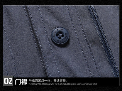 2024 Summer New Cargo Shirt Short Sleeve Men's Cargo T-shirt Outdoor Navy Multi-pocket Breathable Camping Hiking Work Shirts