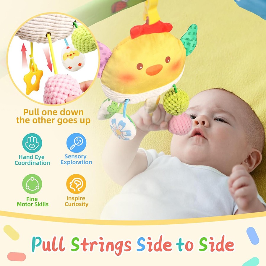 Car Seat Toys Newborn Toys Stroller Toy Baby Toys Carseat Toy for Infants for Carseat Stroller Crib with Music Rattles Teether