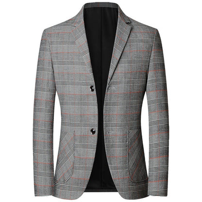 New Spring Men Formal Wear Plaid Blazers Jackets Man Business Casual Suits Coats Quality Male Slim Fit Blazers Jackets Coats 4XL