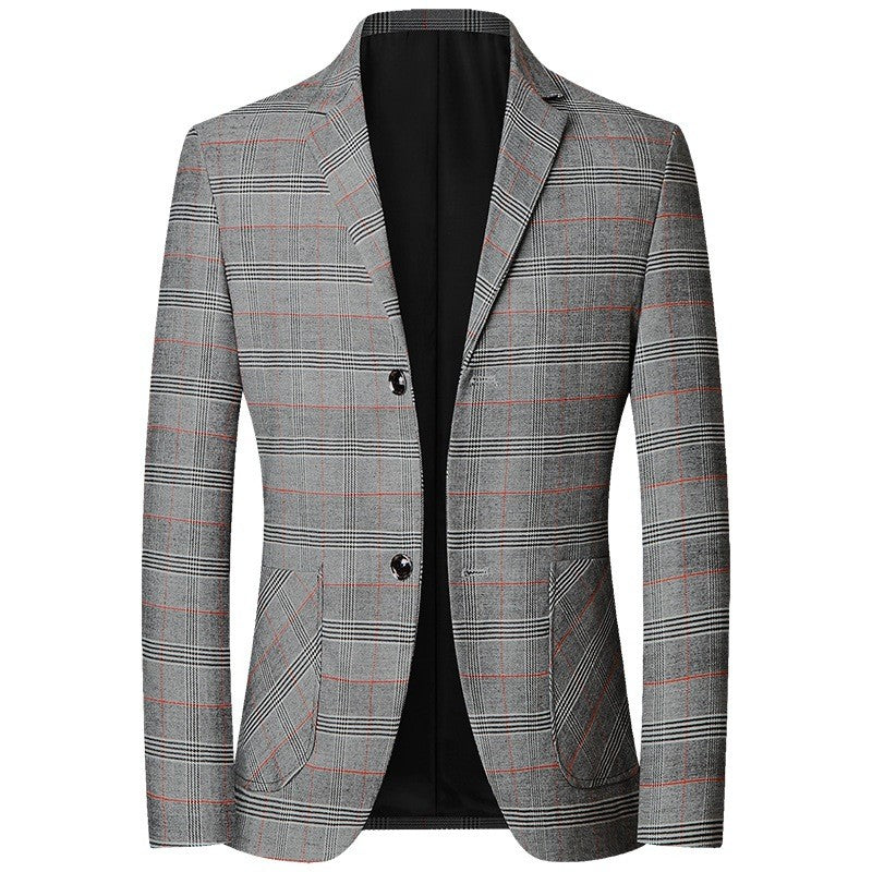 New Spring Men Formal Wear Plaid Blazers Jackets Man Business Casual Suits Coats Quality Male Slim Fit Blazers Jackets Coats 4XL