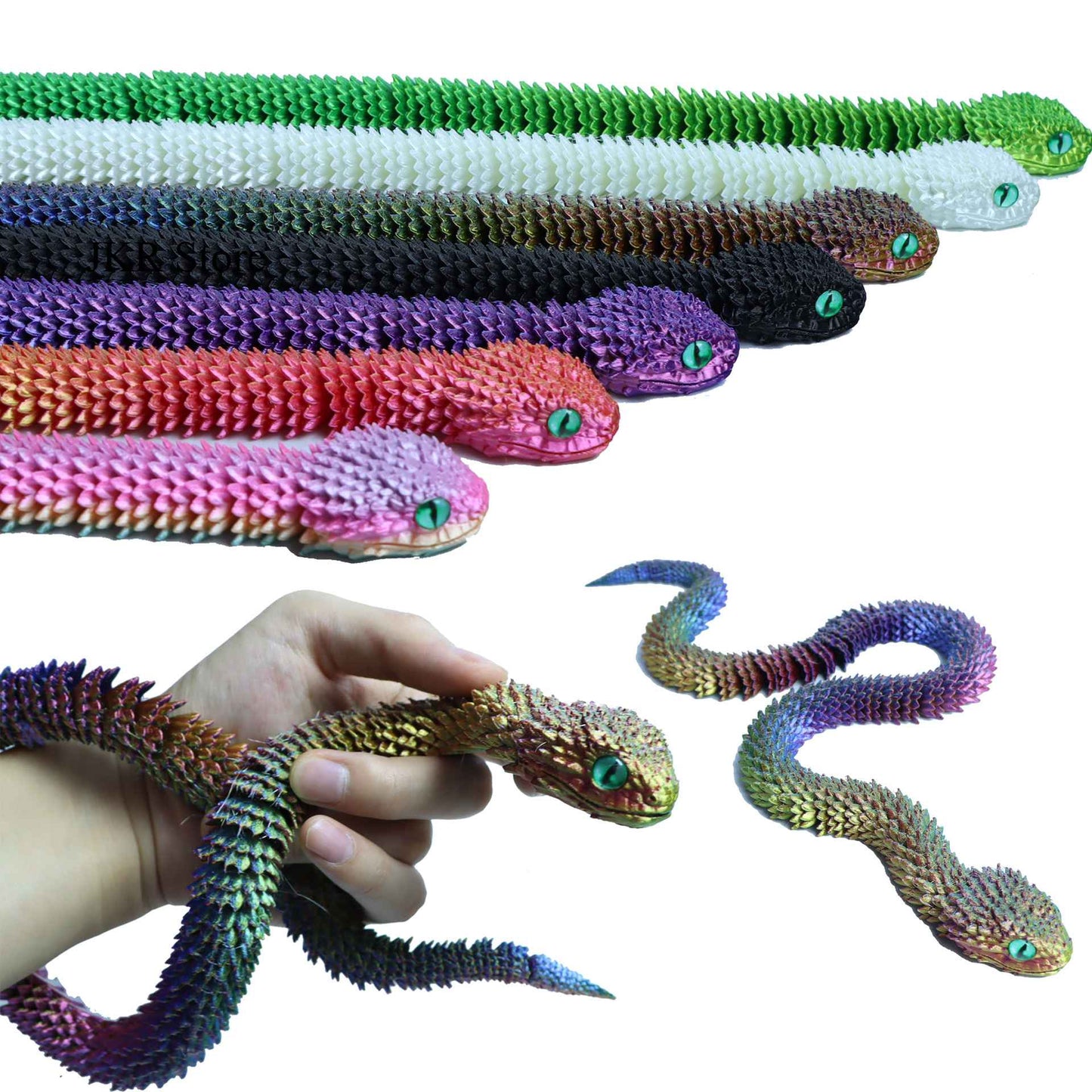 Ovos de Cobra de Impressão 3D Quentes Decoração Criativa para Casa Moldes de Cobra Que Reduzem a Pressão Itens de Decoração para Casa Figuras de Anime Giratórias e Móveis