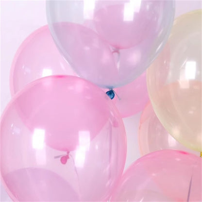 20Pcs 10inch Crystal Bubble Balloons Pastel Colorful Transparent Latex Balloons Birthday Party Decor Wedding Helium Globals