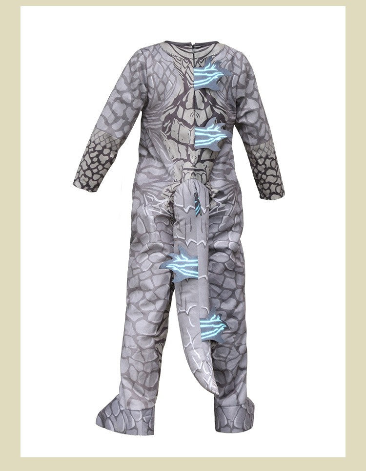Monster Cosplay Animal Costume Dinosaur Halloween Bodysuit  Kid Boys Girl Funny Jumpsuit Carnival For Toddler Child Catsuit+Mask