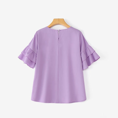 2025 Elegant Office Lady Blouses ZANZEA Summer O Neck Short Sleeve Blouse Women Stylish Solid Holiday Shirt Female OL Work Tops