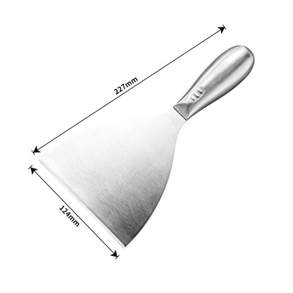 Espátula de Aço Inoxidável de Peça Única para Massa, Ferramenta de Gesso, Raspador de Massa, Espátula Raspadora para Rejunte de Azulejos de Chão e Parede