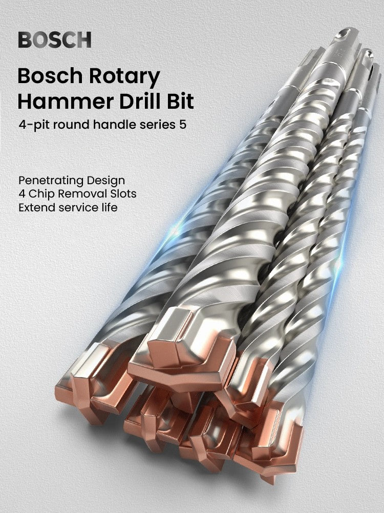 Conjuntos de Brocas Bosch SDS Plus para Martelete para Concreto Diâmetro 6-12mm Cabo Redondo Acessórios para Martelete Perfurador