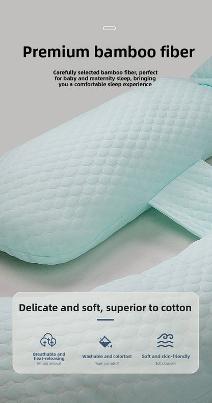 Pregnant women's pillows side sleeping pillows abdominal support U-shaped throw pillows for pregnant women to sleep are enlarged