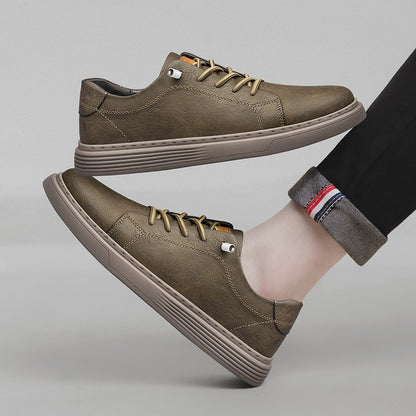 Genuine Leather Italian Casual Shoes Men's Lace Up Oxford Shoes Outdoor Jogging Shoes Office Men's Dress Shoes Large Size 36-45