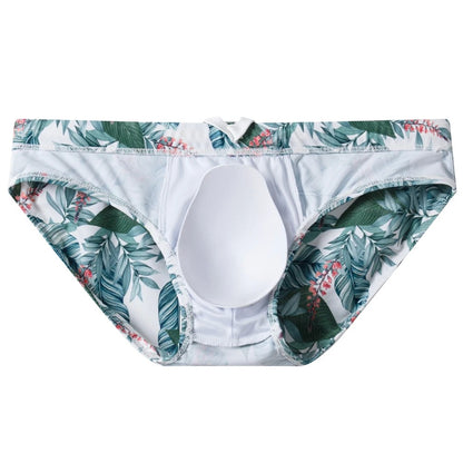 Sexy Man's Brand Swimming Push-up Pad Swim Trunks Low Waist Swimming Men Briefs Swimwear Boxers Patchwork Color Hot Sell Summer