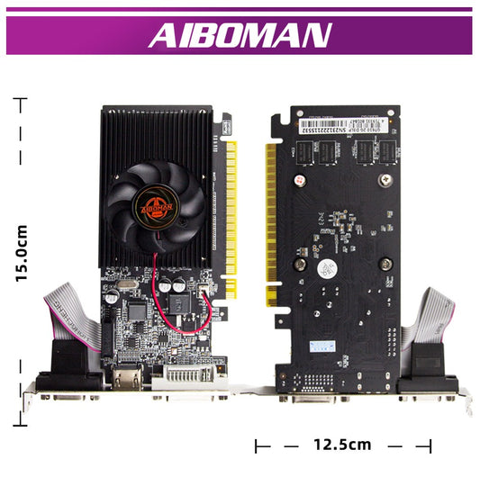 Aiboman gt610 2GB DDR3 display card 64bit VGA + HD + DVI PCI-E 2.0 GT 610