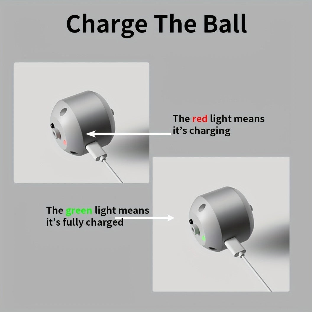 Smart Dog Toy Ball Brinquedo Eletrônico Interativo para Animais de Estimação Bola USB com Salto Automático e Luzes RGB para Cães e Gatos
