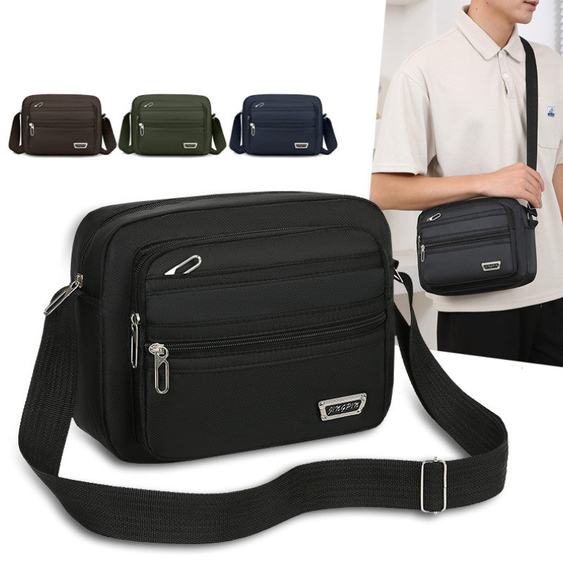 Large Capacity Casual Crossbody Bag - Adjustable Shoulder Strap, Multiple Zipper Compartments, Travel Shopping and Daily Use