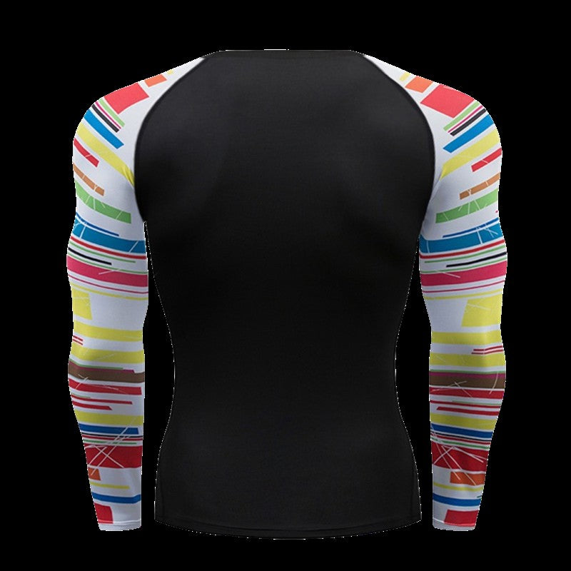 Gym Compression Dry Fit Men's Long Sleeves Fitness T-shirt Spring And Autumn Outdoor Sports Running Tees Sportswear Tops T-shirt