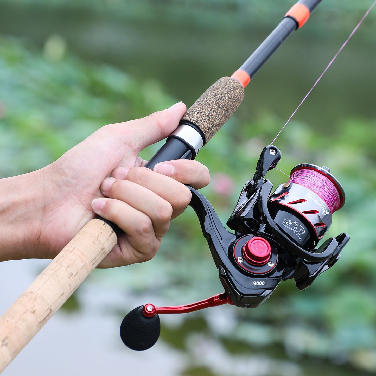 Varas de pesca Sougayilang Feeder ultraleves de fibra de carbono para pesca de carpa com tração máxima de 15 kg com potência L M H para pesca de robalos, carpas e trutas
