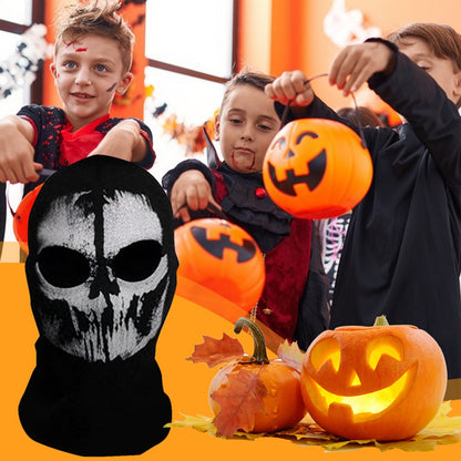 Halloween Ghost Full Face Mask Skull Scary Ghost Skeleton Motorcycle Cycling Headmask for Halloween Cosplay Balaclava Halloween