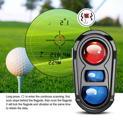 Telêmetro a laser multifuncional Nohawk para golfe com telemetria de inclinação e trava de bandeira para caça, construção, monocular