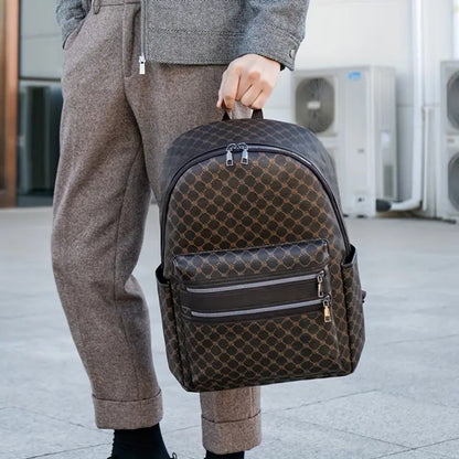 Fashionable Black Backpack, Large Capacity, with Adjustable Shoulder Straps, Multiple Compartments and Zipper Pockets for School, Work and Travel, Student Backpack