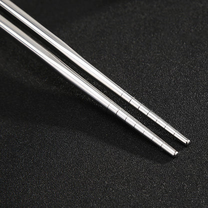 Pauzinhos Coloridos de Aço Inoxidável Portáteis Antiderrapantes Ecológicos Bastões de Comida Utensílios de Mesa de Cozinha