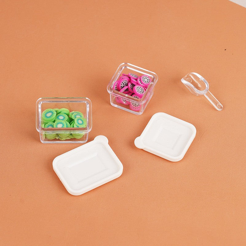 Playhouse Toys 1:12 Doll House Mini Refrigerator Miniature Food Play Kitchen Scene Pocket Furniture Miniatures Landscape Decora