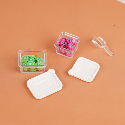 Playhouse Toys 1:12 Doll House Mini Refrigerator Miniature Food Play Kitchen Scene Pocket Furniture Miniatures Landscape Decora