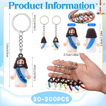 20-200PCS Little Jesus Figures Mini Jesus Figurines in Bulk Hide and Seek Religious Party Favor Sunday School Easter Egg Stuffer