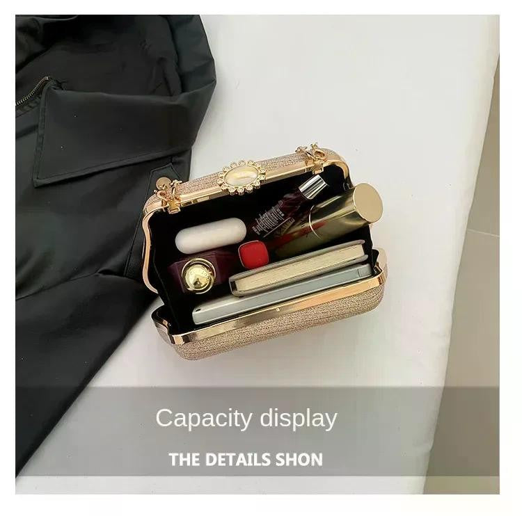 Luxury High Design Women Evening Bag Brand Party Banquet Glitter Bag for Ladies Wedding Clutch Handbag Shoulder Bag Chain Bolsas