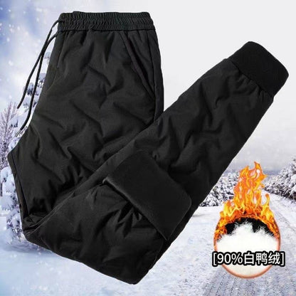 Men's down Cotton Pants Winter Thiened Warm Casual Trousers Windproof Outdoor Sports Jaet Youth ular Long Pants