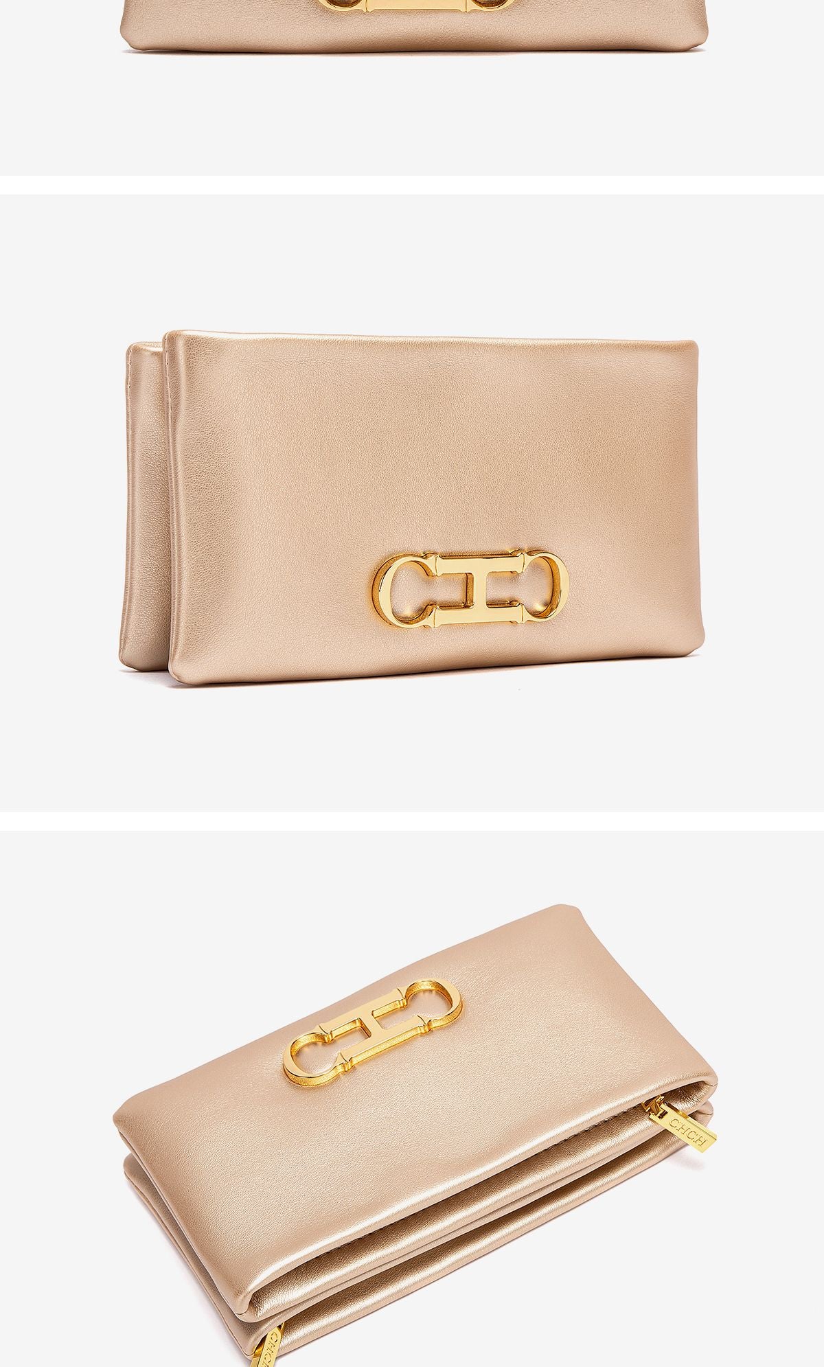 Fashionable Luxury Design 2024 Women's Solid Color Rectangular Handbag Business Party Letter Design Card Bag