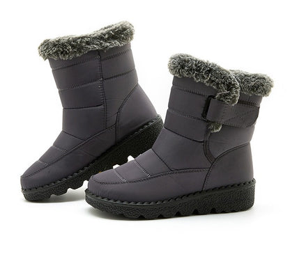 Boots Woman Fashion Winter Boots Women Winter Shoes Women's Snow Boots With Fur Super Warm Footwear Low Heels Middle Botas Mujer