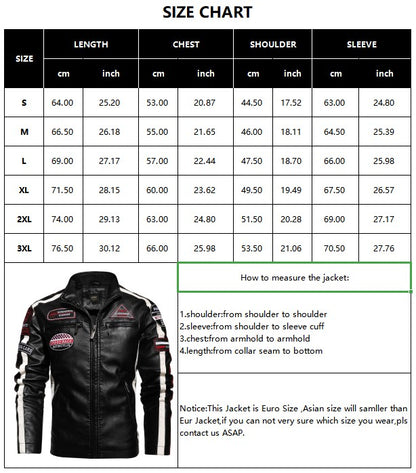 New Motorcycle Jacket For Men In Autumn/Winter 2020 Fashion Casual Leather Embroidered Flight Jacket In Winter Velvet  Pu Jacke