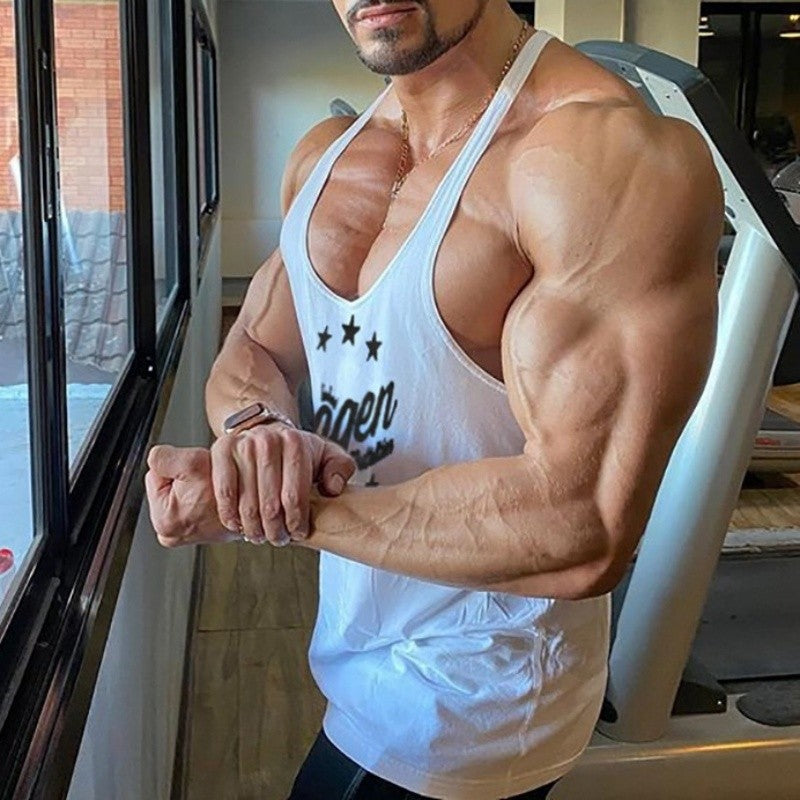 Muscle Men's Sports Tank Top Cotton undershirt gym Tops Sleeveless Tank Top Men fitness Running sweatshirt vest
