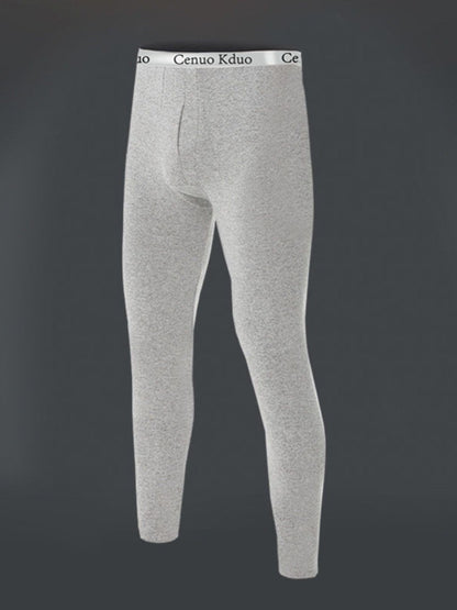 Calça Térmica Masculina 2025 Legging Justa Fina Forrada com Fleece Grossa Quente para Outono Inverno