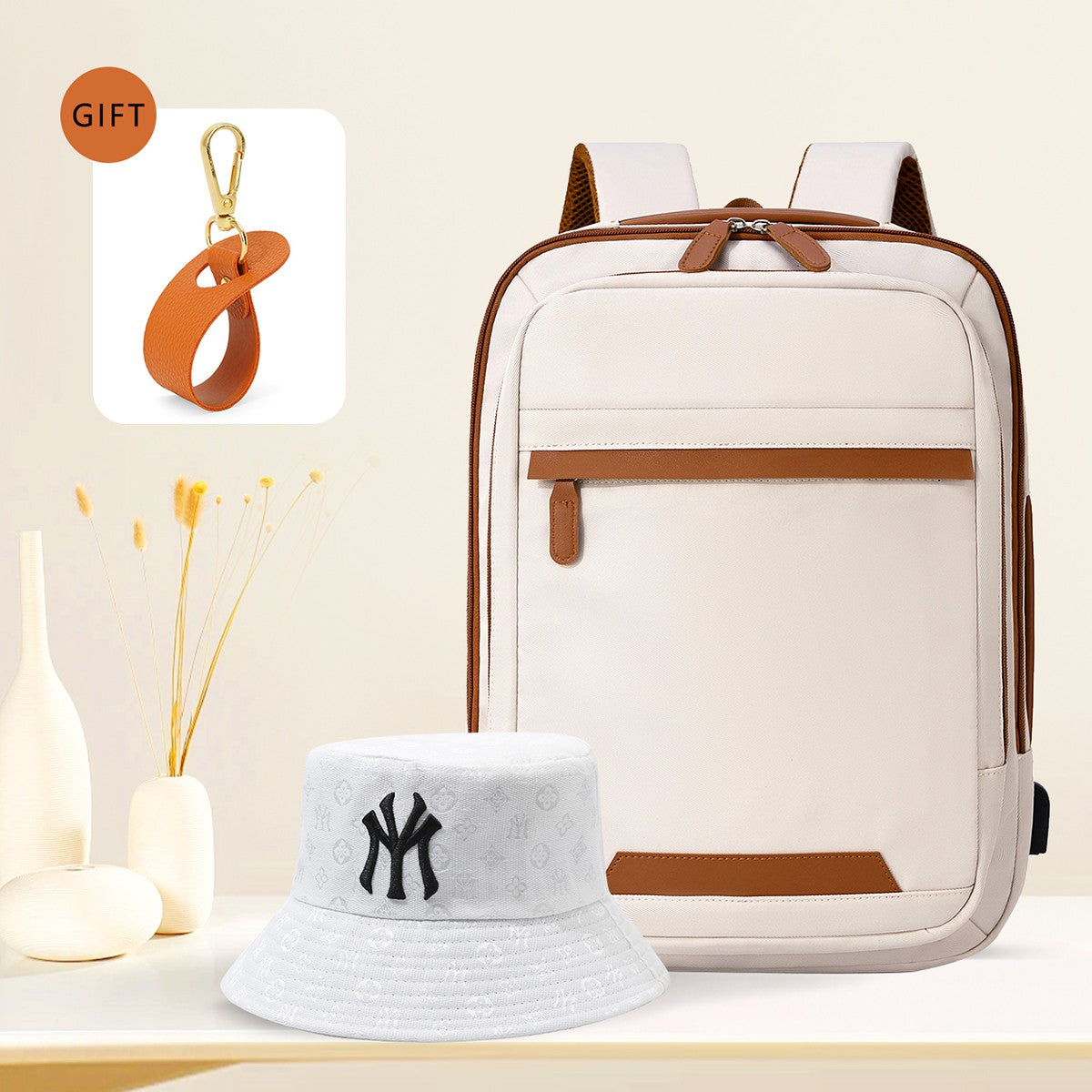 High-Quality USB Rechargeable Backpack Men's Waterproof Bag Large Laptop Backpack Unisex School Bag Youth Backpack