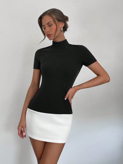 New Spring and Summer Workplace Commuter Office Woman Elite Style Contrast Color